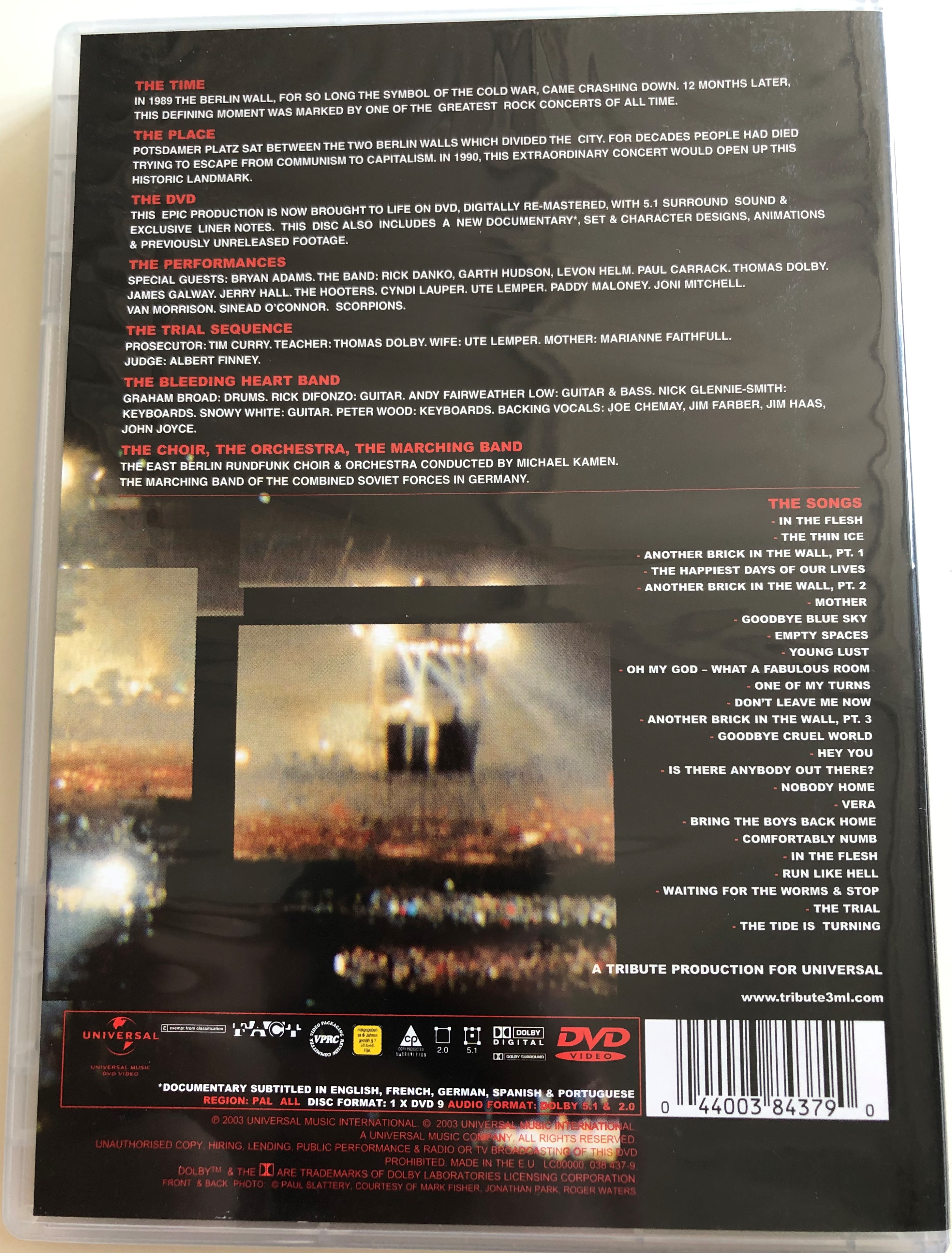 Roger Waters The Wall DVD 2003 Live in Berlin 3